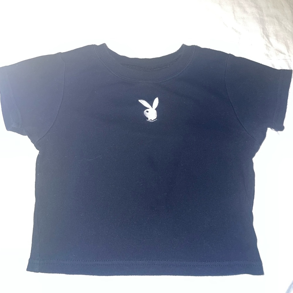 PLAYBOY RIBBED CROP TOP